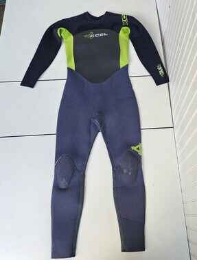 XCEL Revolt full Wetsuit SCUBA Gray Lime Green Youth size 14
